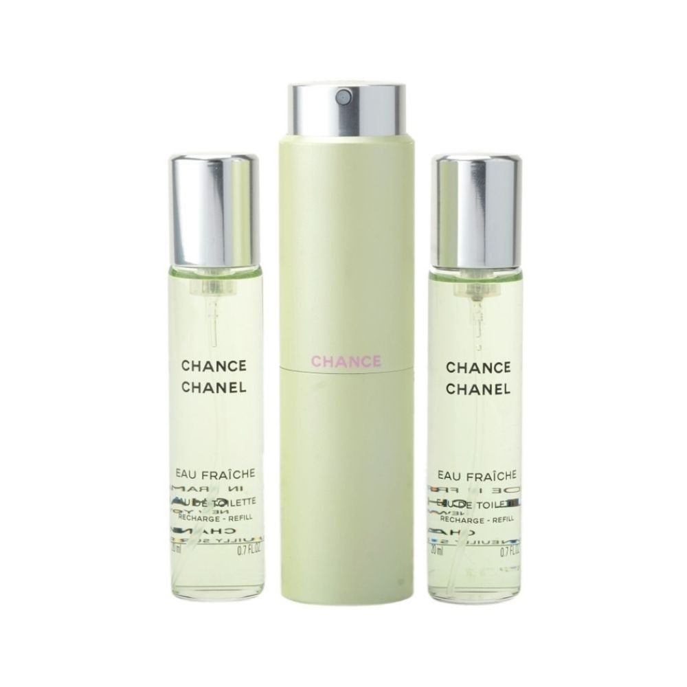 Chanel Chance Eau Fraiche Eau De Toilette Twist & Spray Set 3 X