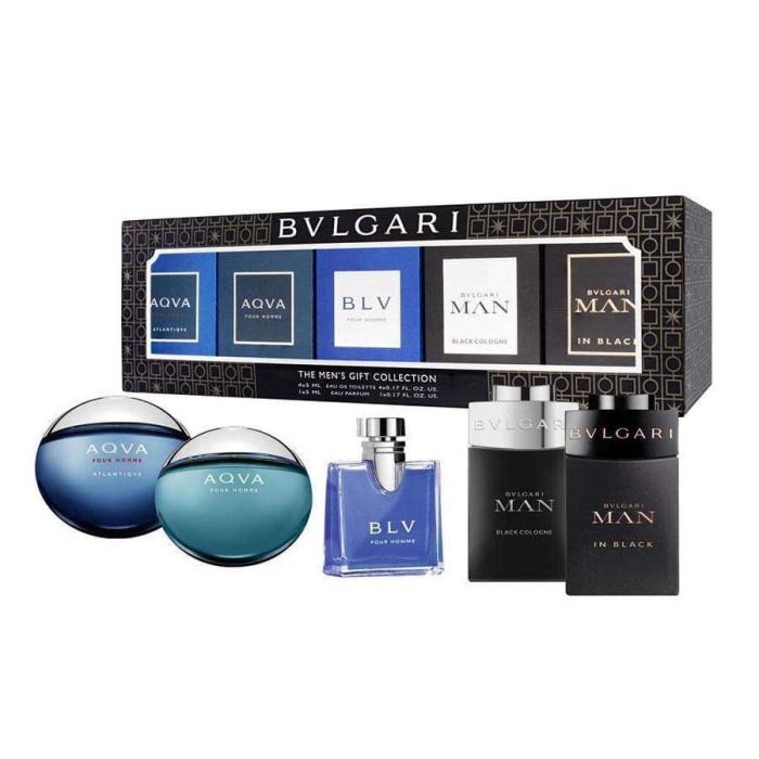 Bvlgari 5-Piece Mini Set For Men 5 x 5ml Mini Set  Bvlgari For Him