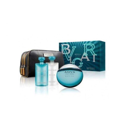 Bvlgari Aqva Pour Homme 100ml EDT With Freebies 100ml Edt, 75ml S/G, 75ml ASB & pouch  Bvlgari For Him