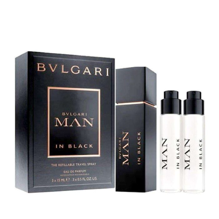 Bvlgari Man In Black - 3 x 15ml Refillable Set   Bvlgari For Him