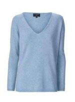 Cashmere V Sweater Skye Blue M -40  Cashmere Default