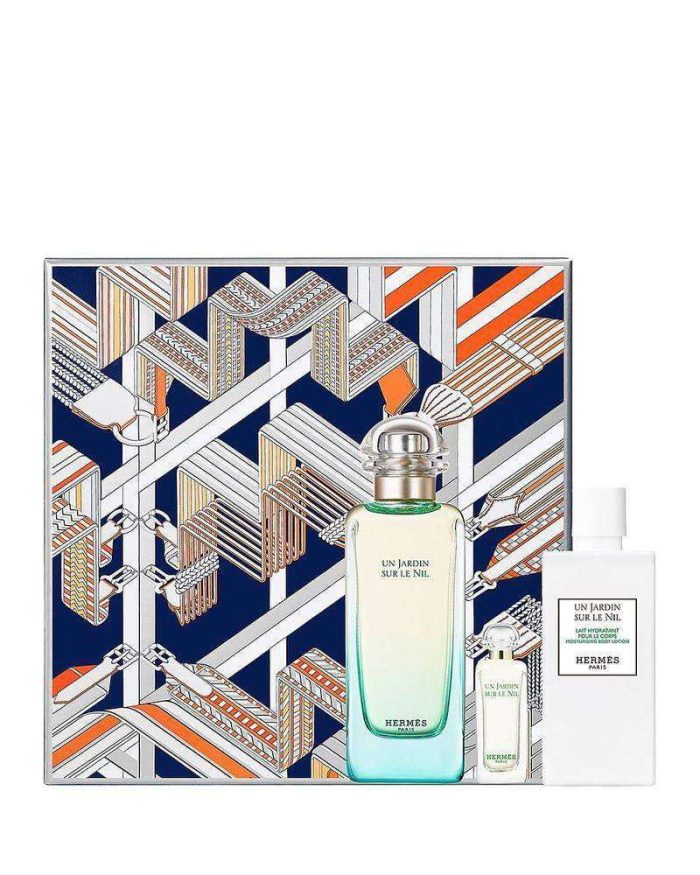 Hermes Un Jardin Sur Le Nil - Giftset 100ml edt, 7.5mini & 80ml body lotion  Hermes Giftset For Her