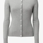 Cashmere Cardigan - White Grey