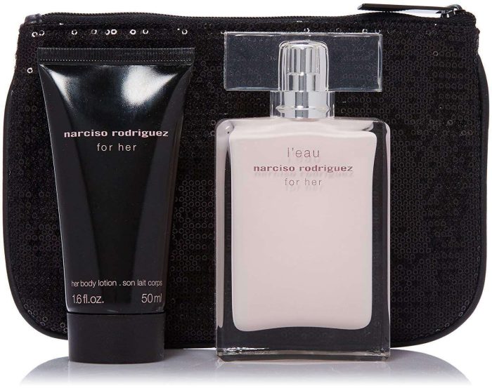 Narciso Rodriguez L'Eau 50ml EDT Gift Set Narciso Rodriguez 50ml edt, 50ml Body lotion & Pouch  Narciso Rodriguez Giftset For Her