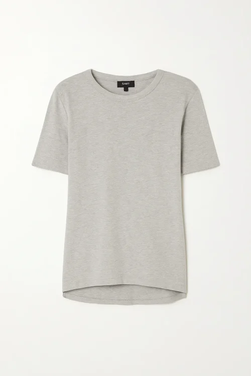 Cashmere Tee - White Grey