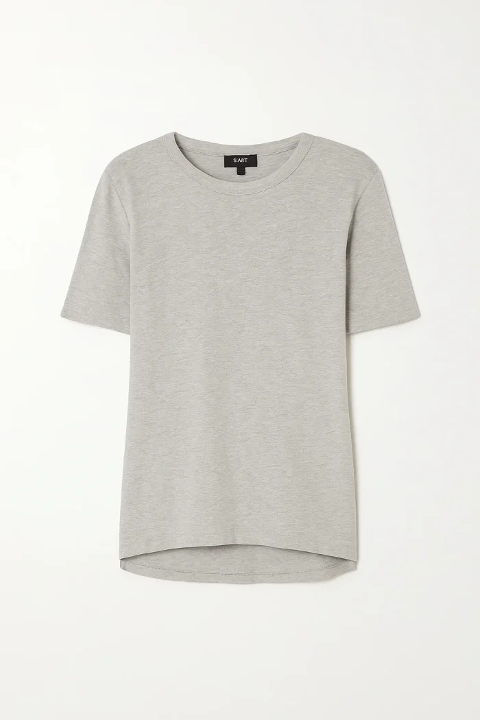 Cashmere Tee - White Grey