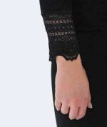 Rosemunde Lace Top Long Sleeve In Silk - Black   Rosemunde Clothing