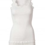 Rosemunde Lace Top W Lace Edge In Silk - White S Rosemunde Clothing