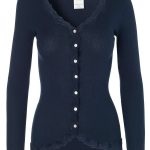 Rosemunde Vintage Lace Cardigan In Silk - Blue M Rosemunde Clothing