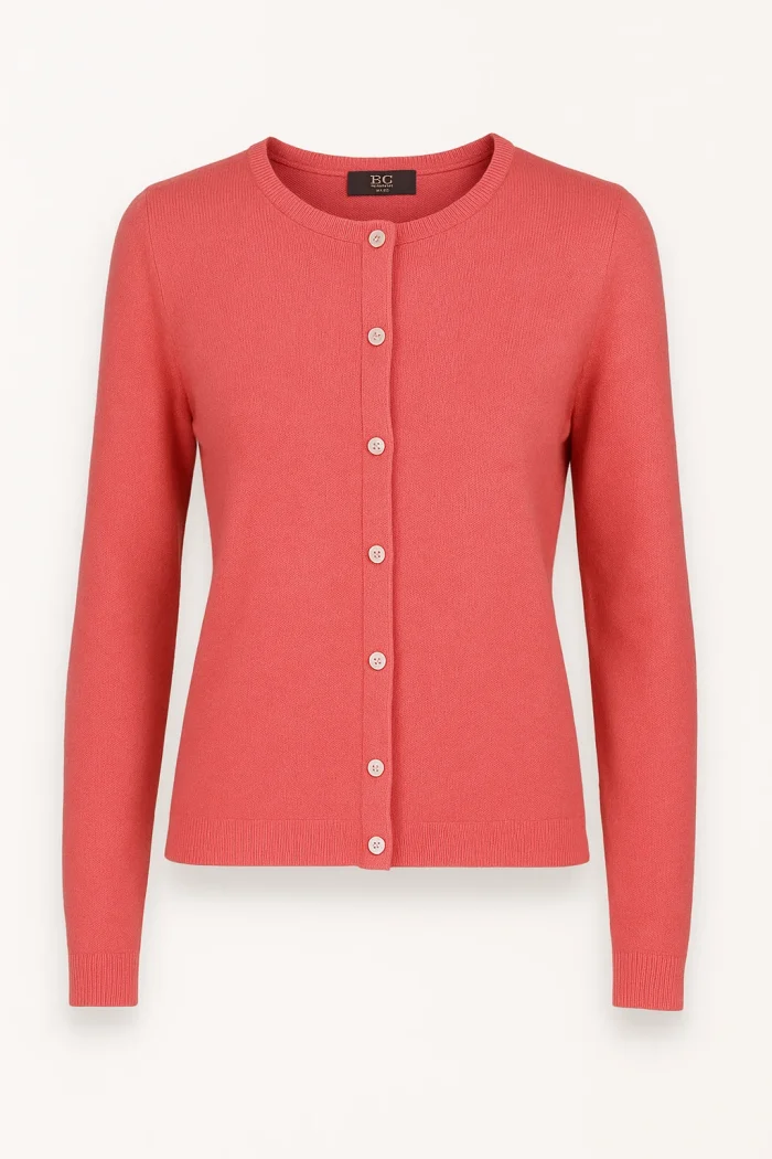 Cashmere Cardigan - Coral