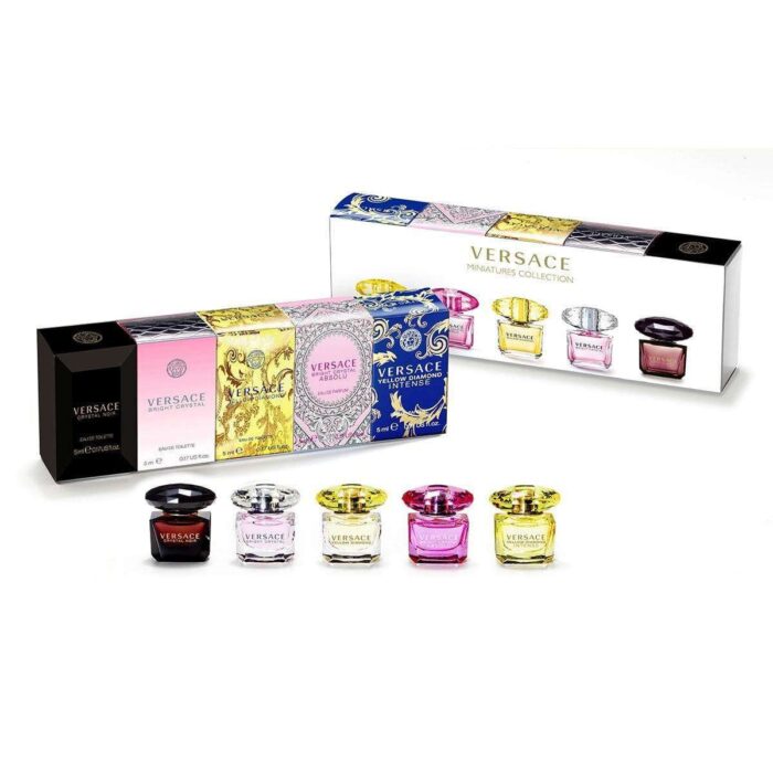 Versace Crystal Mini Gift Set for her 5 x 5ml Minis  Versace Giftset For Her