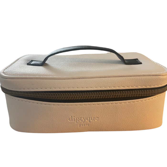 Diptyque Toiletry Bag with Zip & Handle White - Image 2